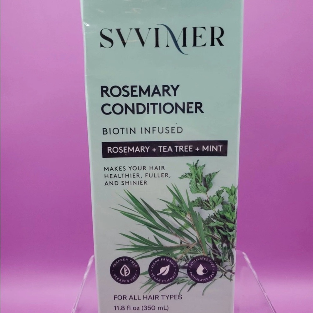 Svvimer Rosemary Conditioner Biotin Infused Tea Tree Mint 11.8Fl Oz‎ Exp 02/27